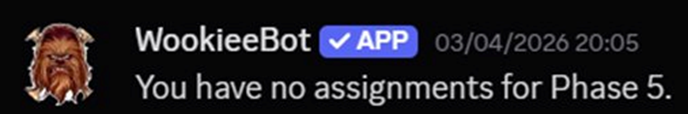 Message vide WookieeBot